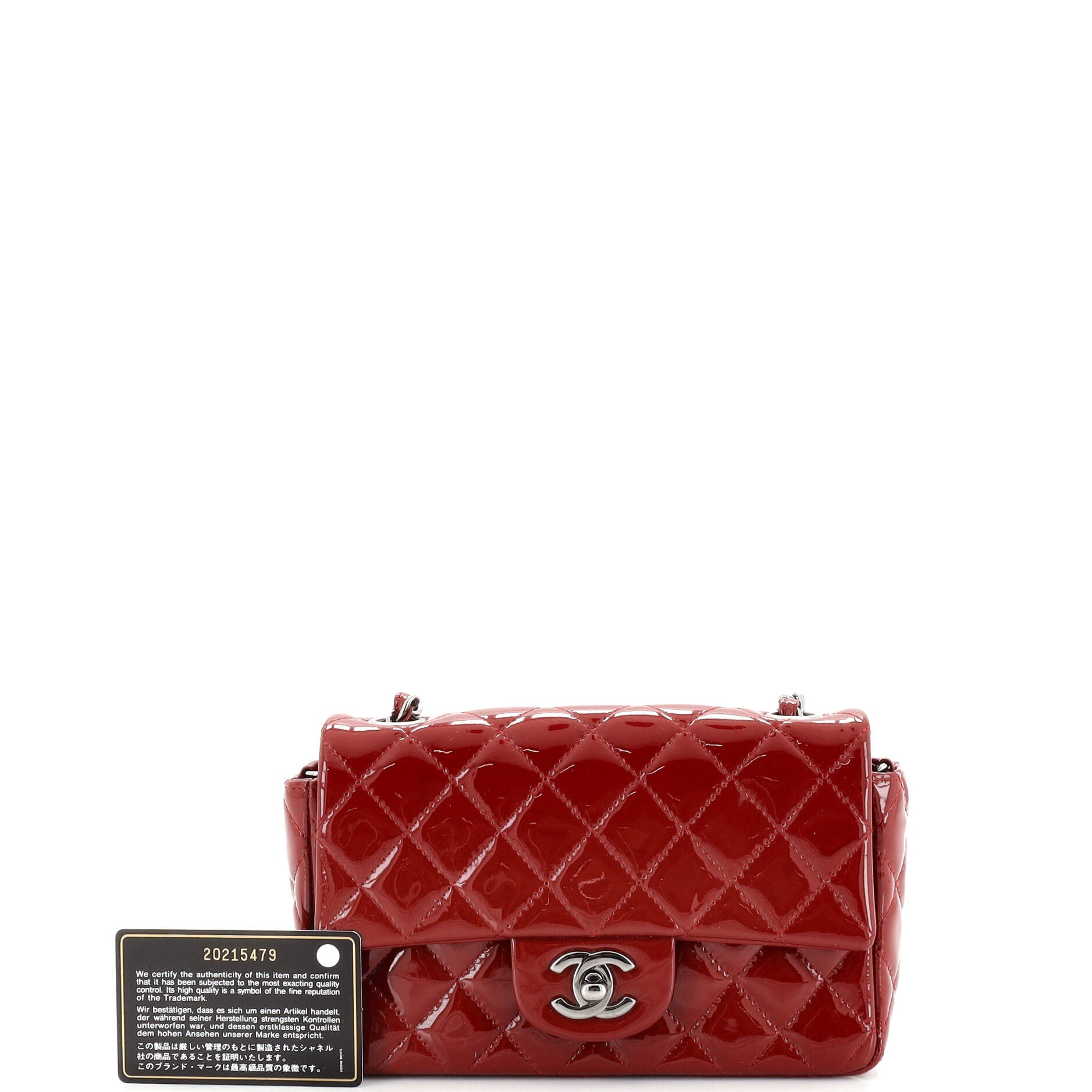 Classic Single Flap Bag Quilted Patent Mini