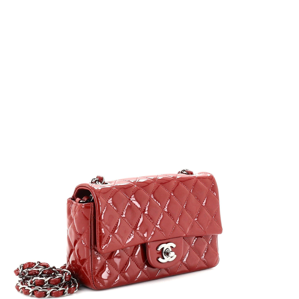 Classic Single Flap Bag Quilted Patent Mini