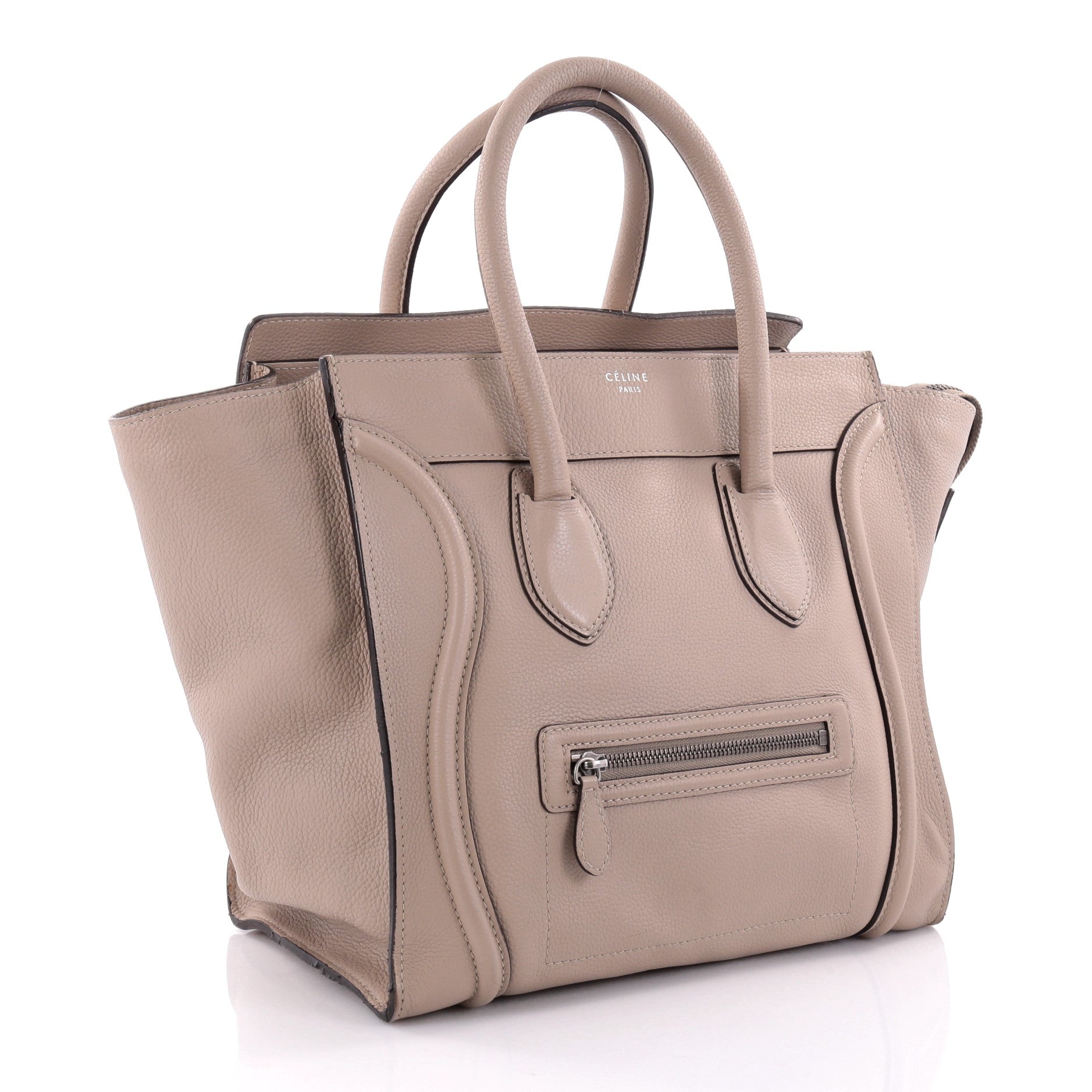 Luggage Handbag Grainy Leather Mini