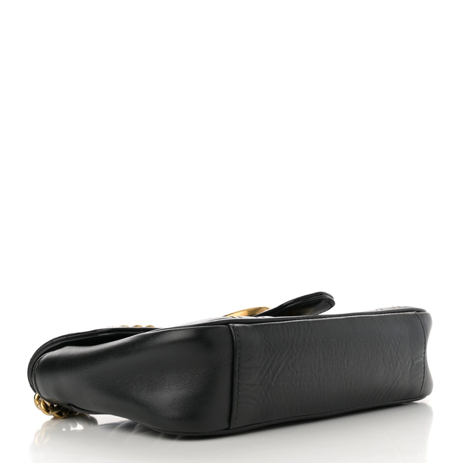 Calfskin Matelasse Mini GG Marmont Shoulder Bag Black
