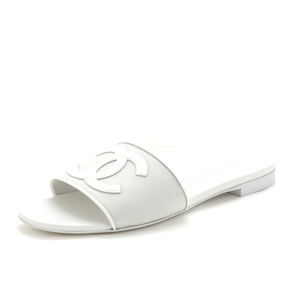 Women's CC Slide Sandals Mesh and Patent