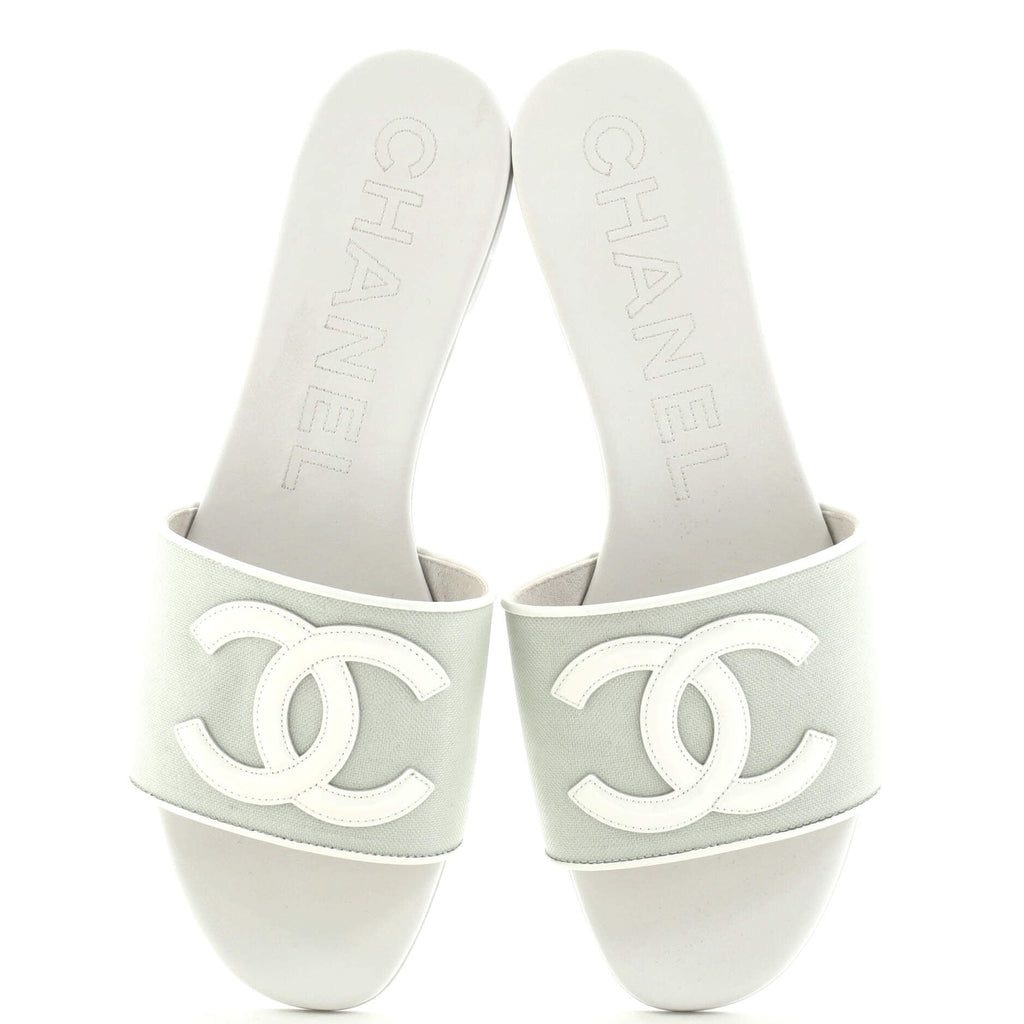 Women's CC Slide Sandals Mesh and Patent
