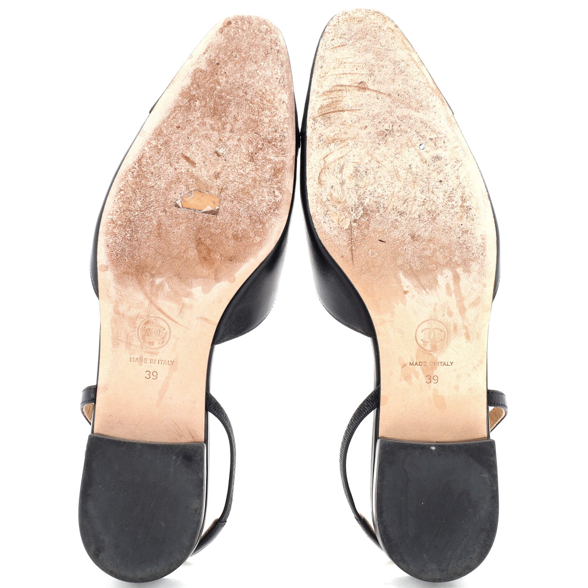 Women's Cap Toe CC Slingback Flats Leather