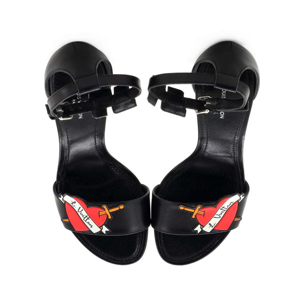 Women's Ankle Strap Sandals Limited Edition Patches Leather