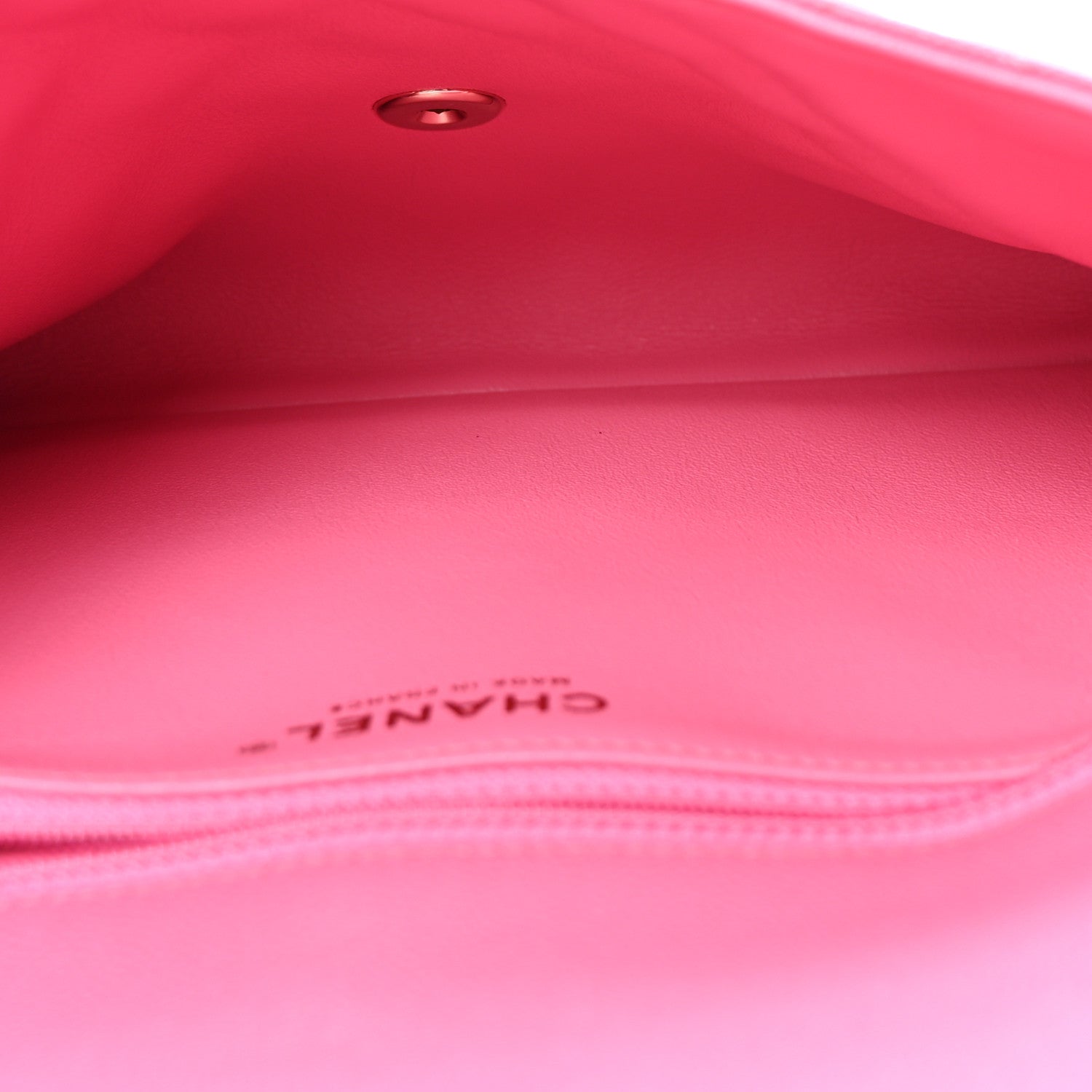 Caviar Quilted Flap Clutch Pink