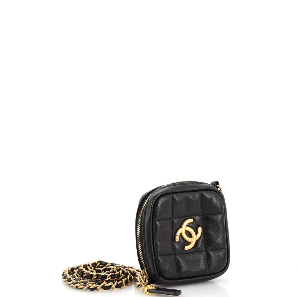 Diamond Clutch with Chain Quilted Lambskin