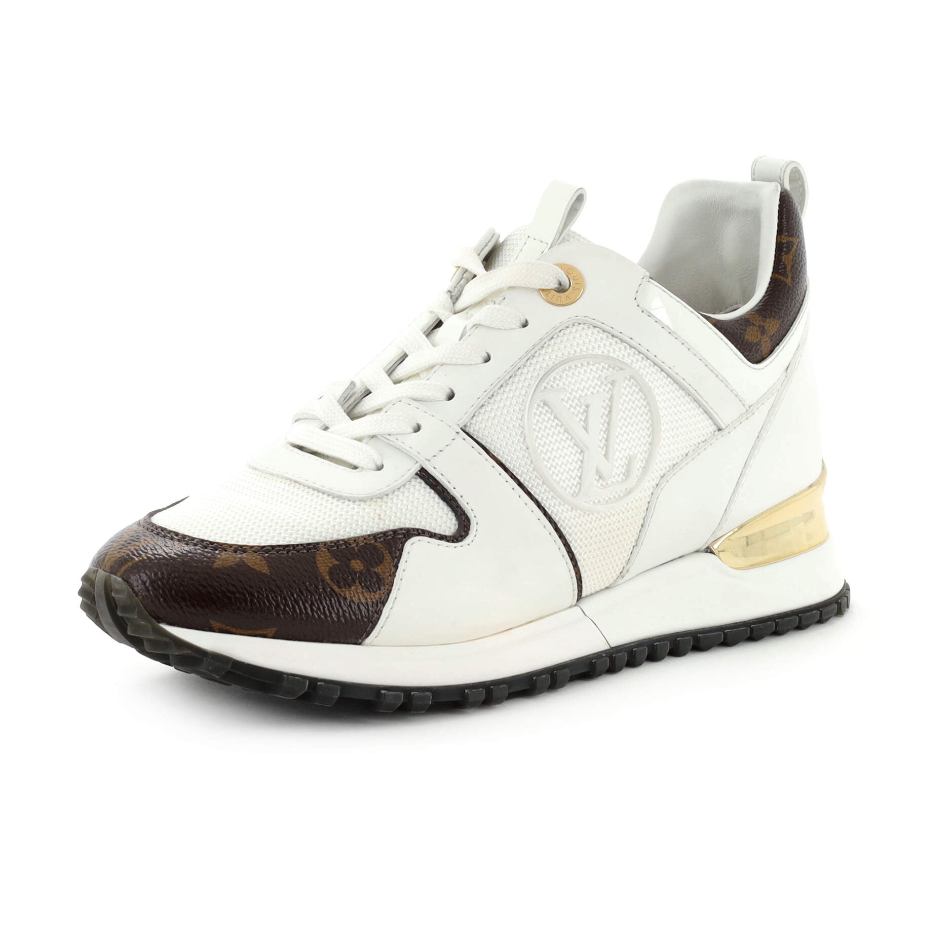 Women's Run Away Sneakers Mesh with Monogram Canvas and Leather