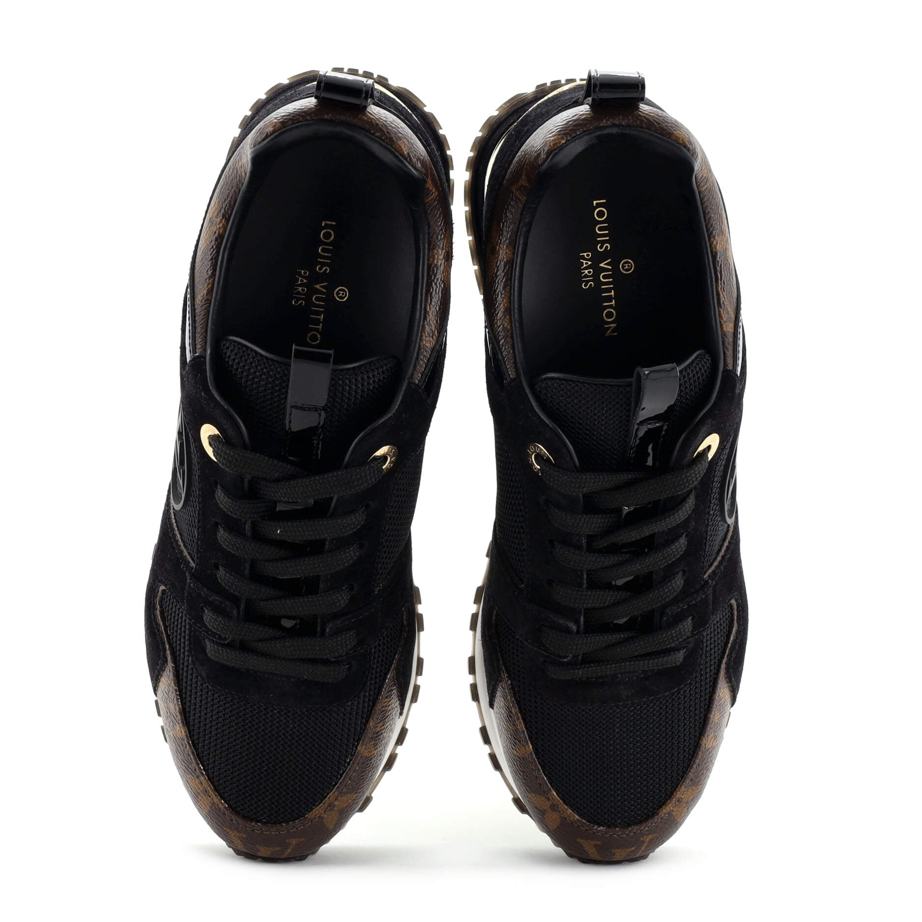 Women's Run Away Sneakers Mesh with Monogram Canvas and Suede