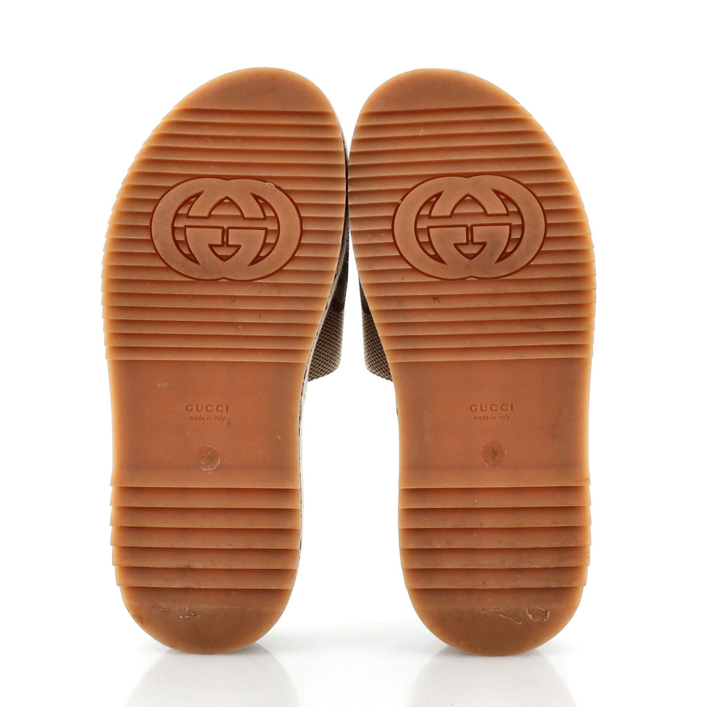 Women's Angelina Platform Slide Sandals GG Canvas