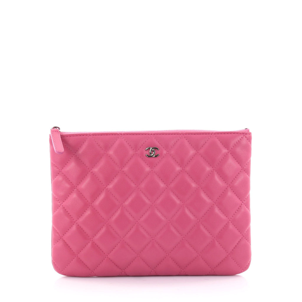 O Case Clutch Quilted Lambskin Small
