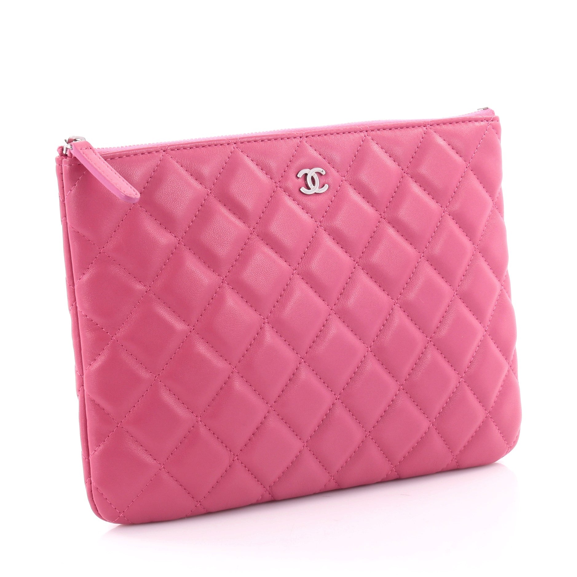 O Case Clutch Quilted Lambskin Small