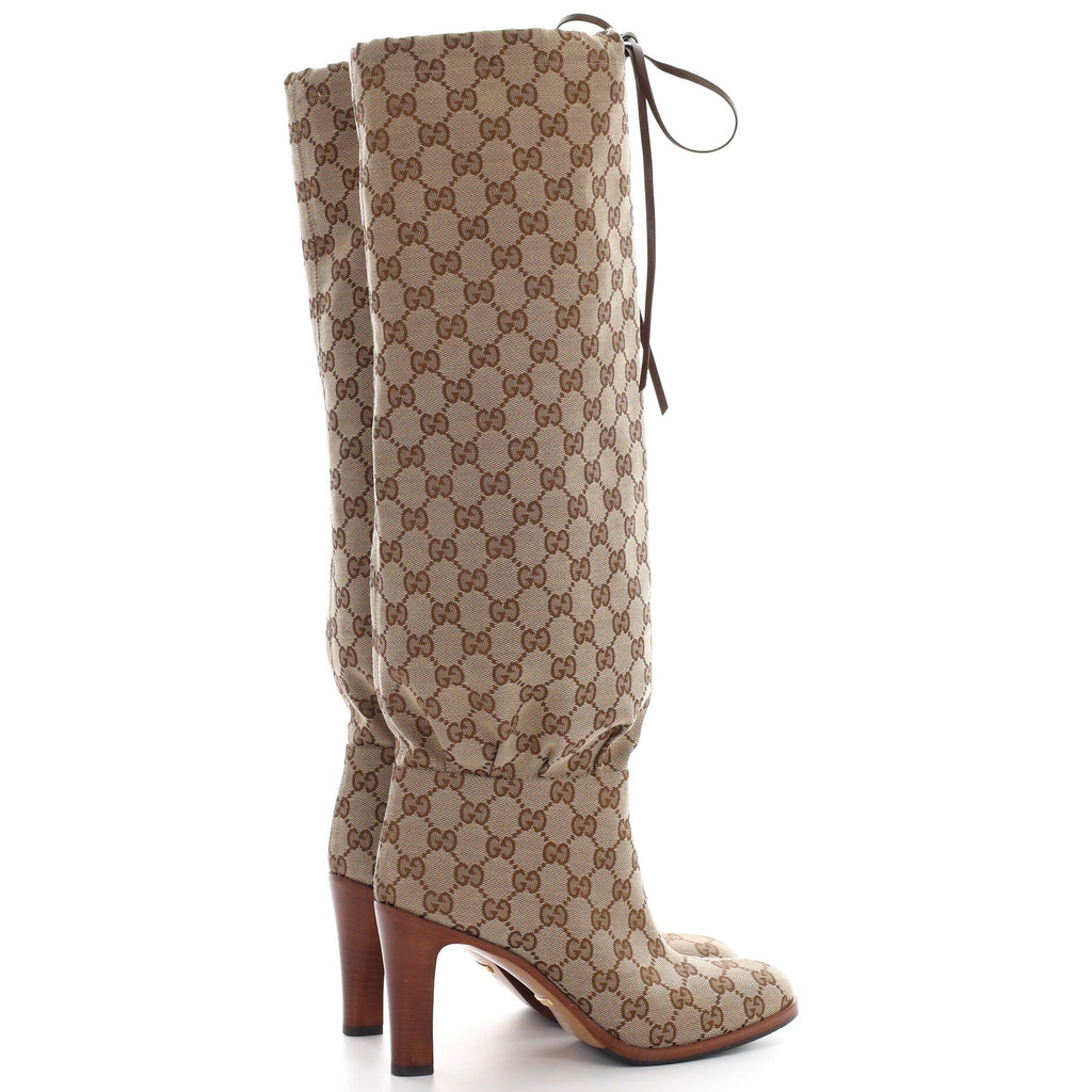 Women's Lisa Knee High Boots GG Canvas