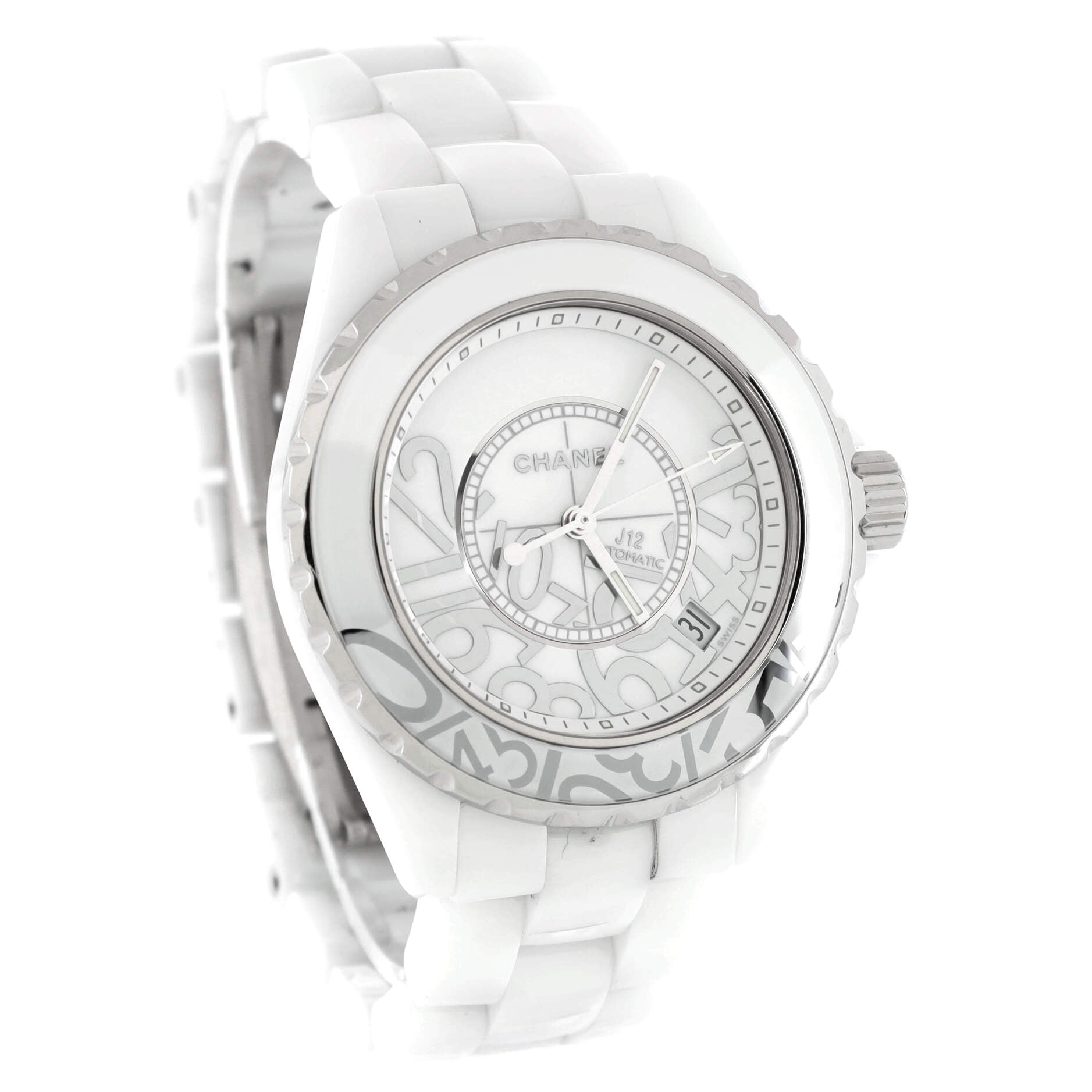 J12 Graffiti Limited Edition Automatic Watch Ceramic and Stainless Steel 38