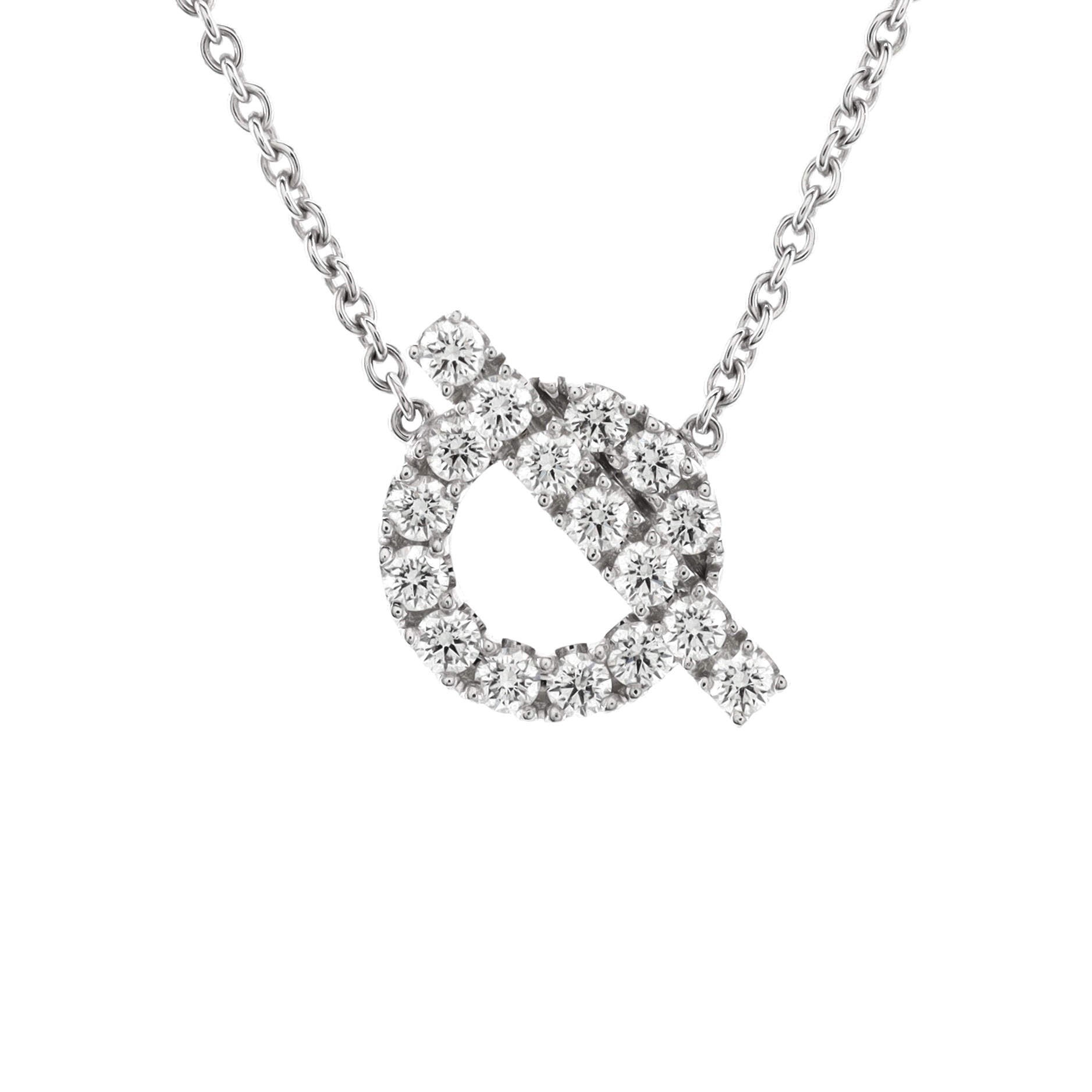 Finesse Pendant Necklace 18K White Gold and Diamonds