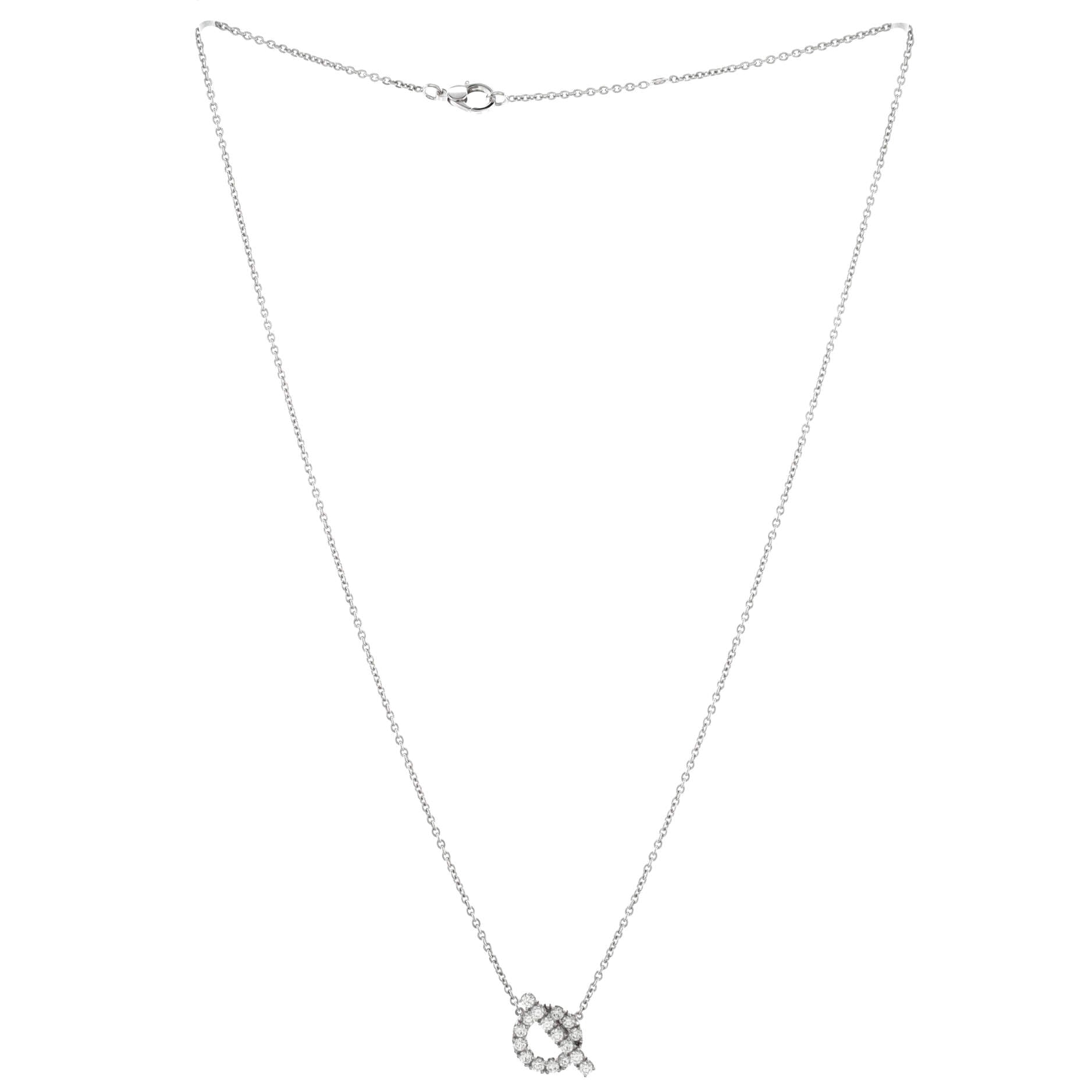 Finesse Pendant Necklace 18K White Gold and Diamonds