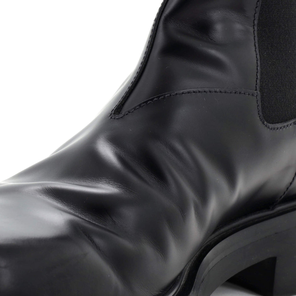 Men's Square Toe Chelsea Boots Leather