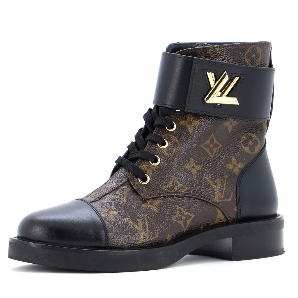 Women's Wonderland Flat Ranger Boots Monogram Canvas and Leather