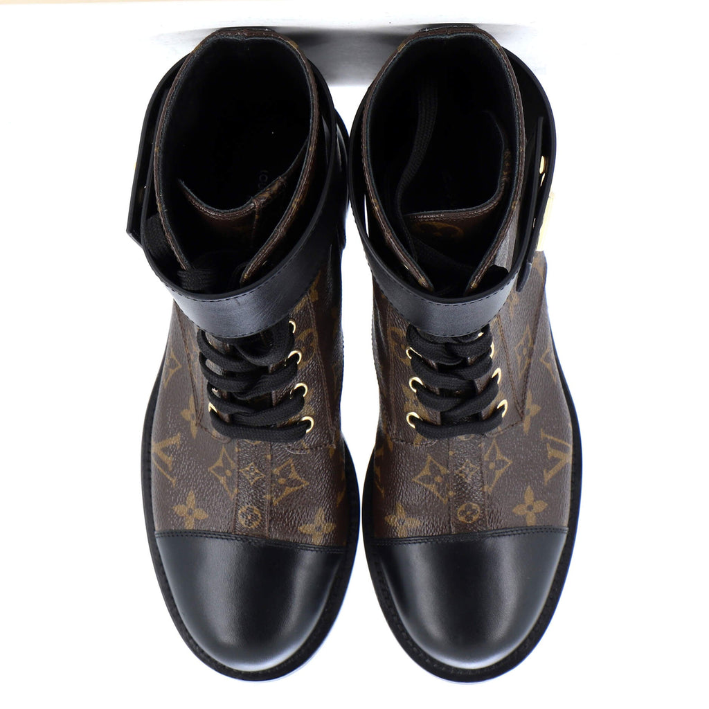 Women's Wonderland Flat Ranger Boots Monogram Canvas and Leather