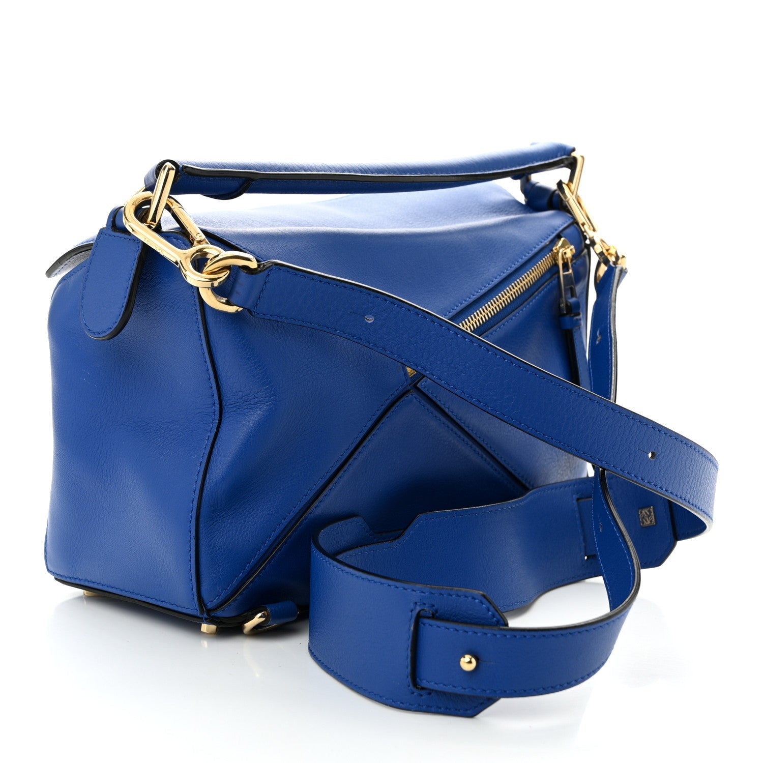 Calfskin Small Puzzle Bag Electric Blue