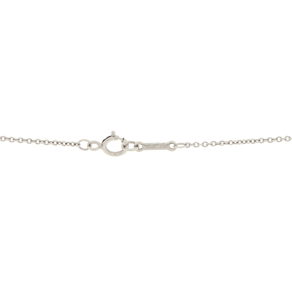 Paloma Picasso Venezia Heart Pendant Necklace 18K White Gold with Pave Diamonds