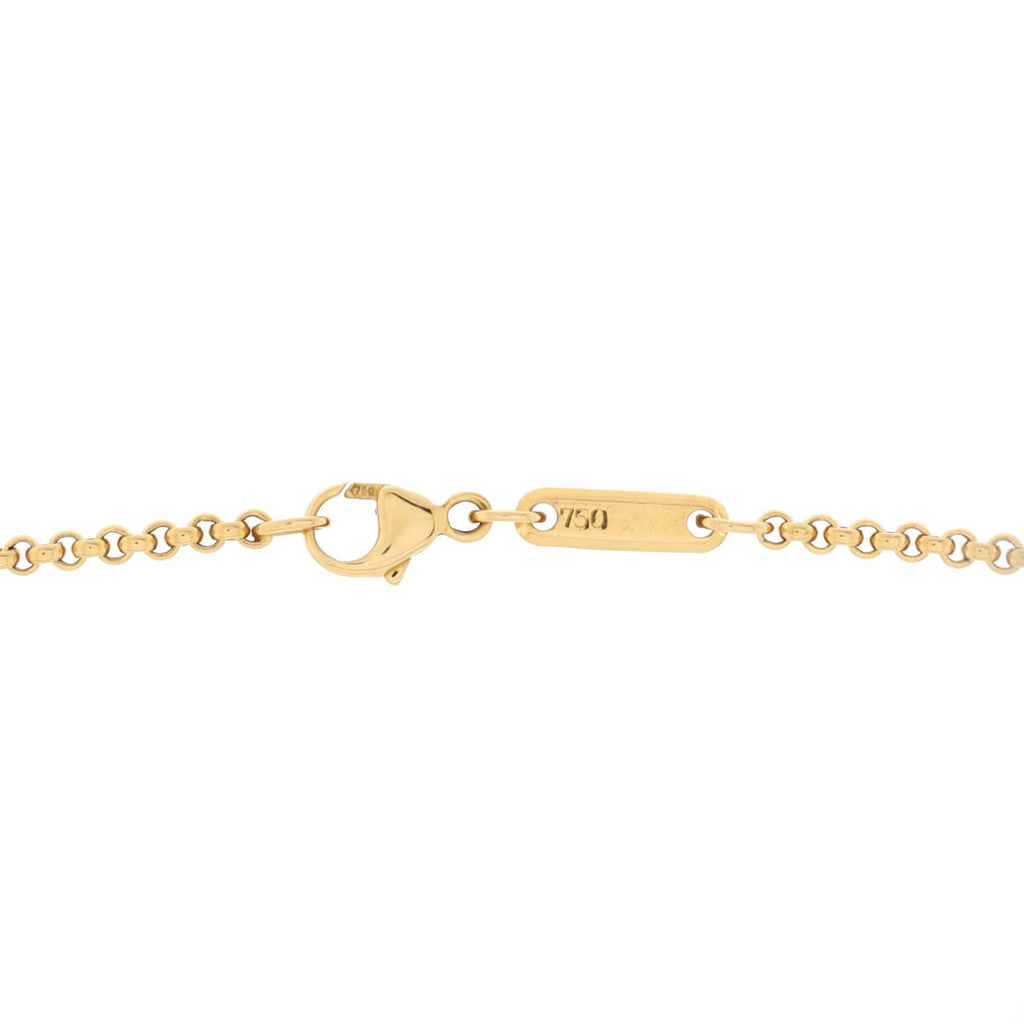 Happy Diamonds Round Pendant Necklace 18K Yellow Gold with Diamonds and 5 Floating Diamonds