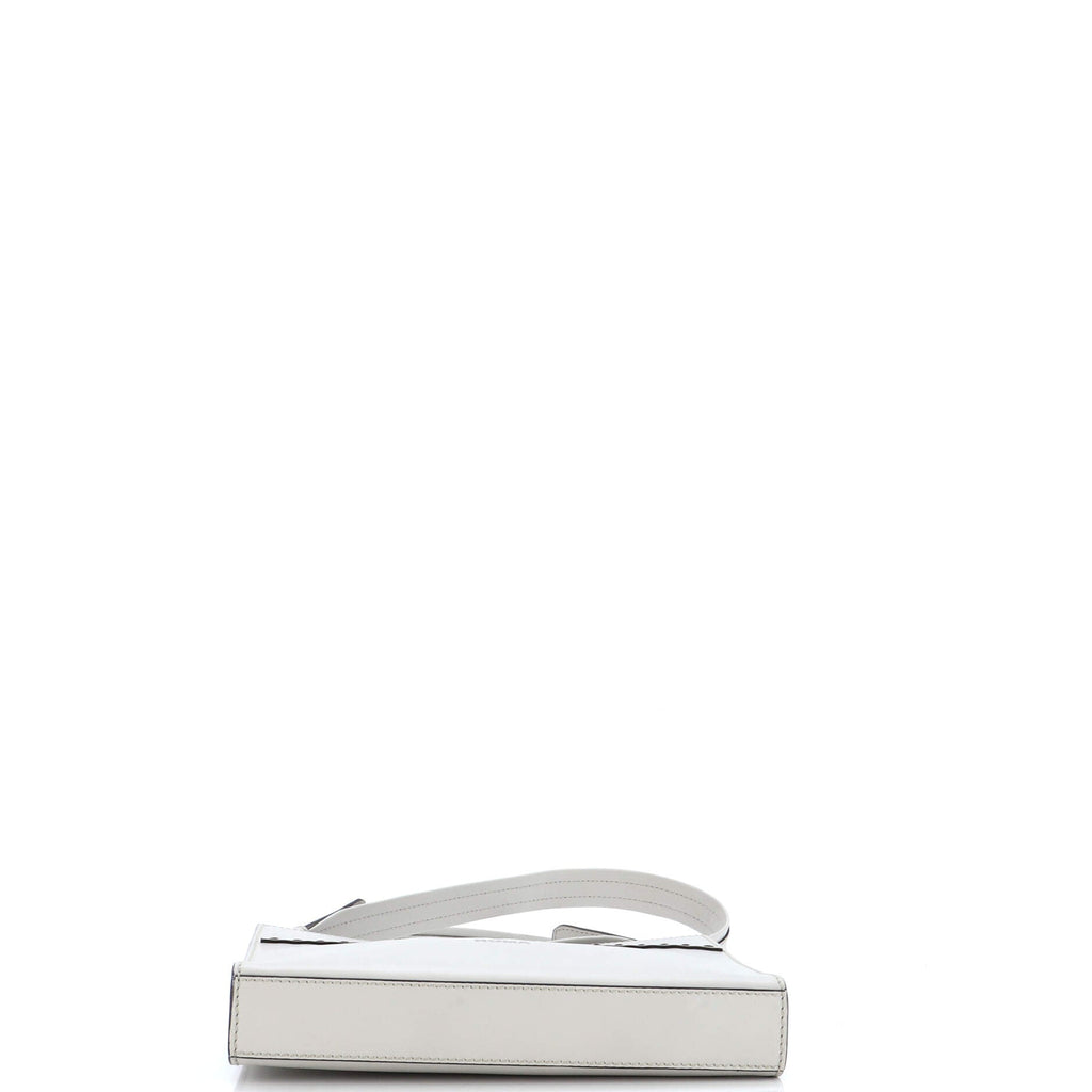Logo Cut-Out Handle Shopper Tote Embossed Leather Mini