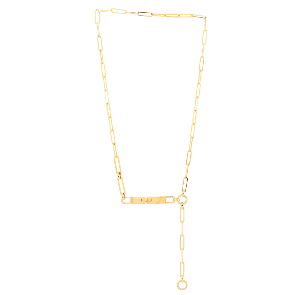 Kelly Chaine Lariat Necklace 18K Yellow Gold Small
