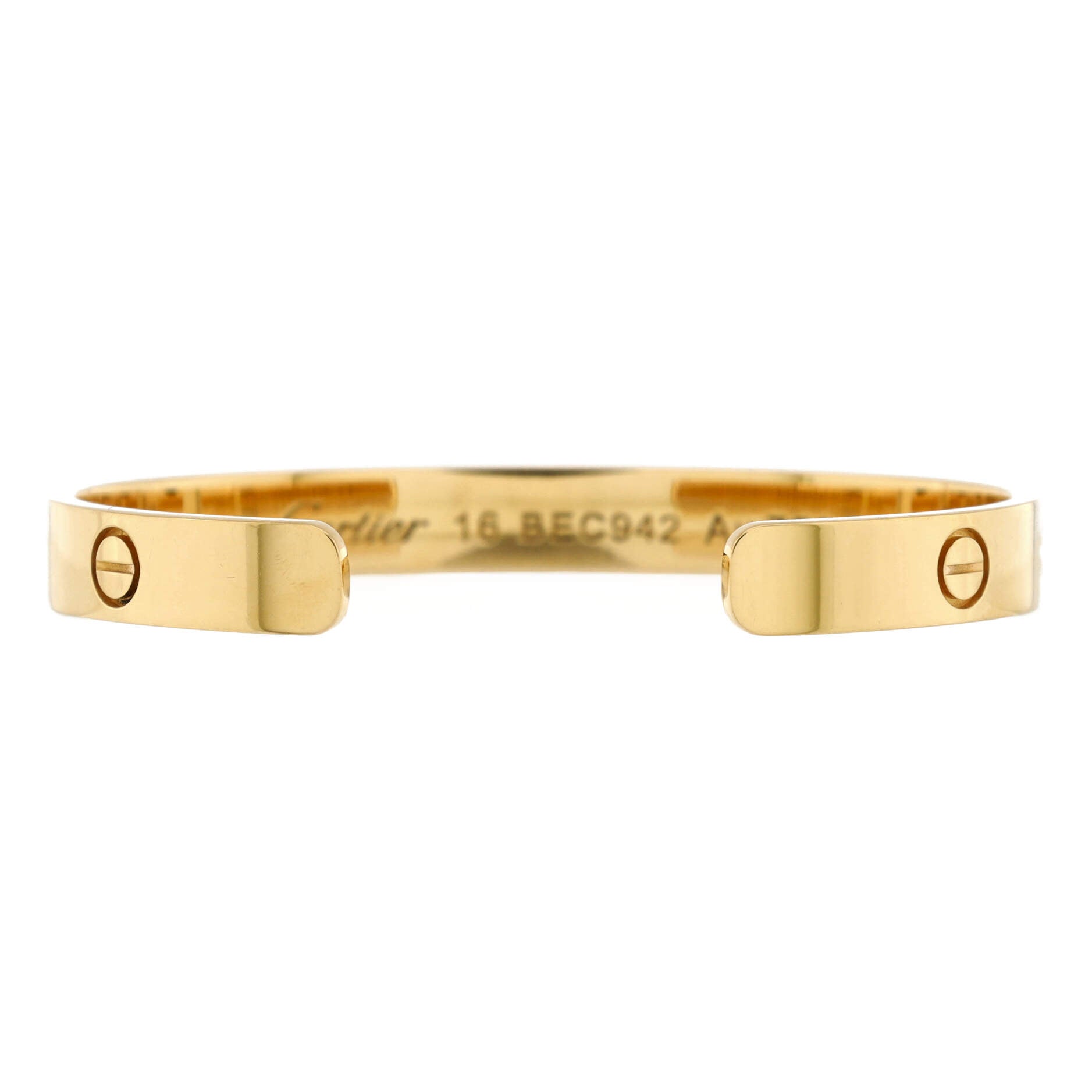 Love Cuff Bracelet 18K Yellow Gold