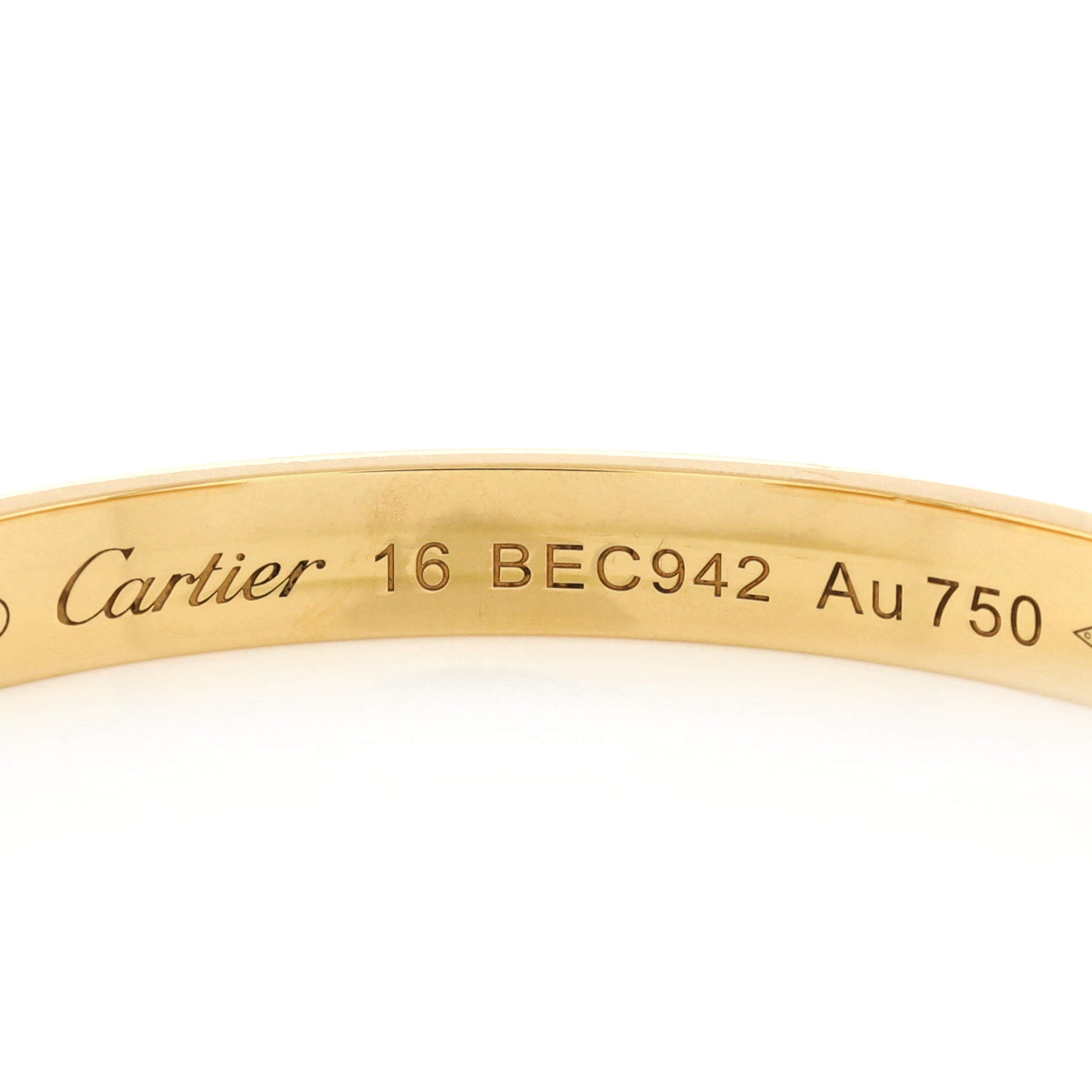 Love Cuff Bracelet 18K Yellow Gold