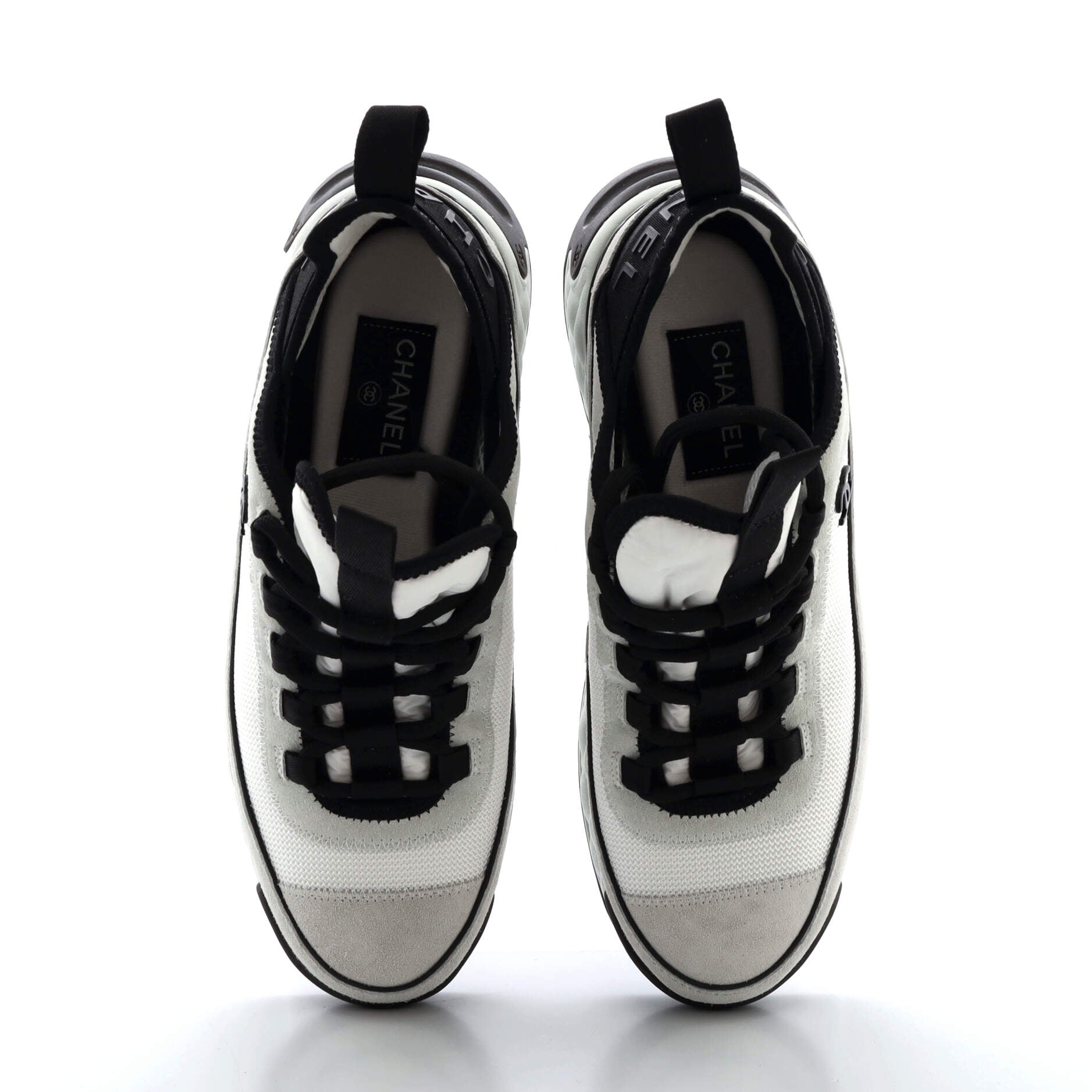 Women's CC Cap Toe Logo Sneakers Mixed Fibers