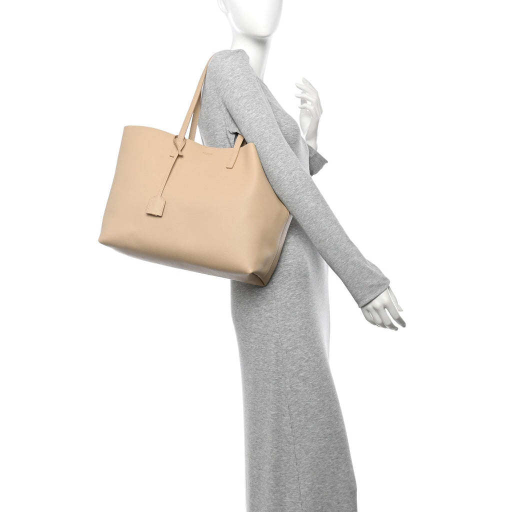 Calfskin Large Shopping Tote Nude Powder