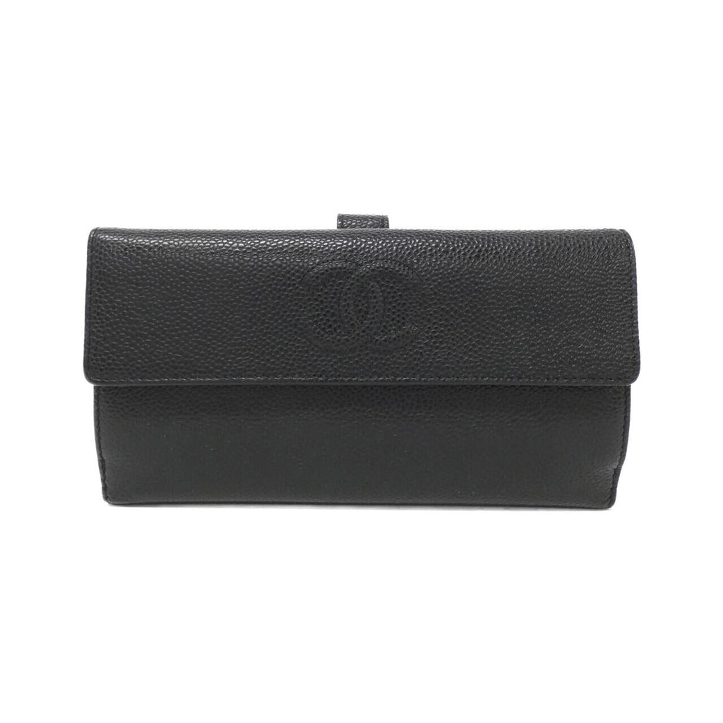 Chanel Timeless CC Caviar Skin Long Wallet