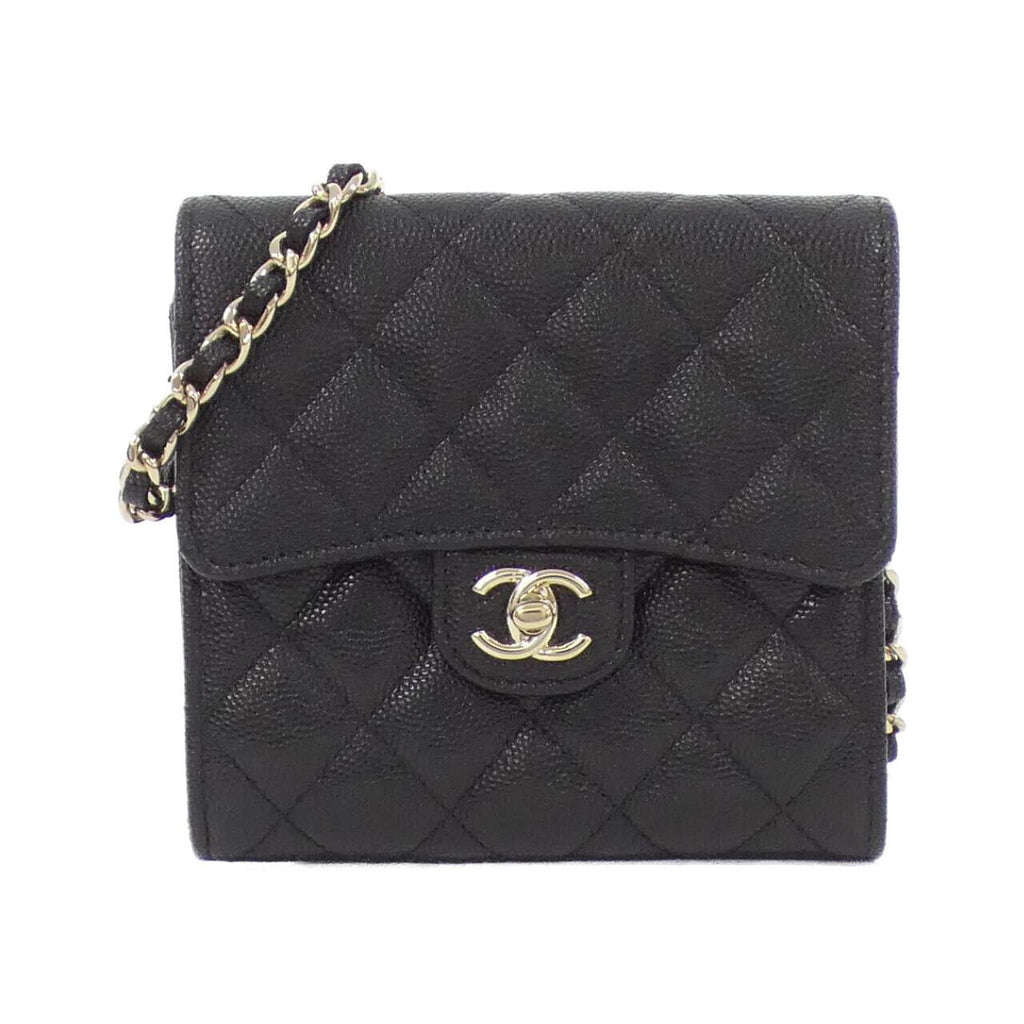Chanel AP3061 Caviar Skin Chain Clutch