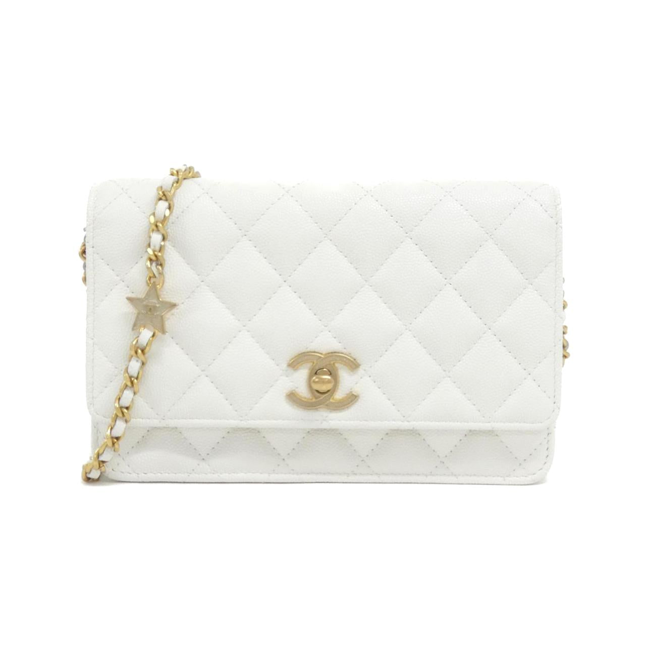 Chanel AP3694 Caviar Skin Chain Wallet