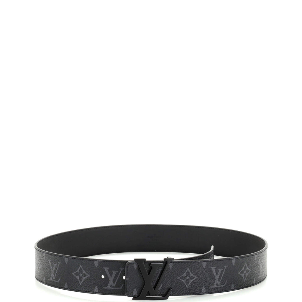 LV Line Reversible Belt Monogram Eclipse Canvas and Leather Wide 85