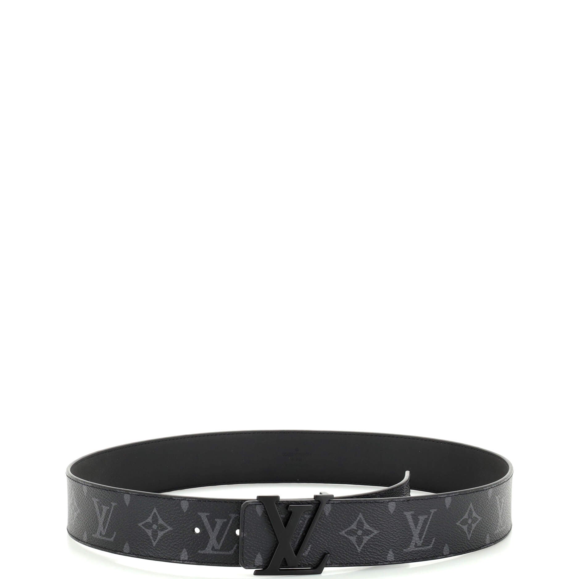 LV Line Reversible Belt Monogram Eclipse Canvas and Leather Wide 85