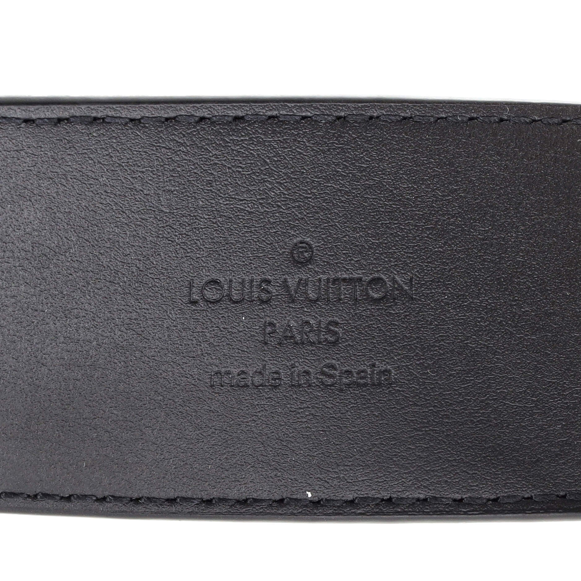 LV Line Reversible Belt Monogram Eclipse Canvas and Leather Wide 85