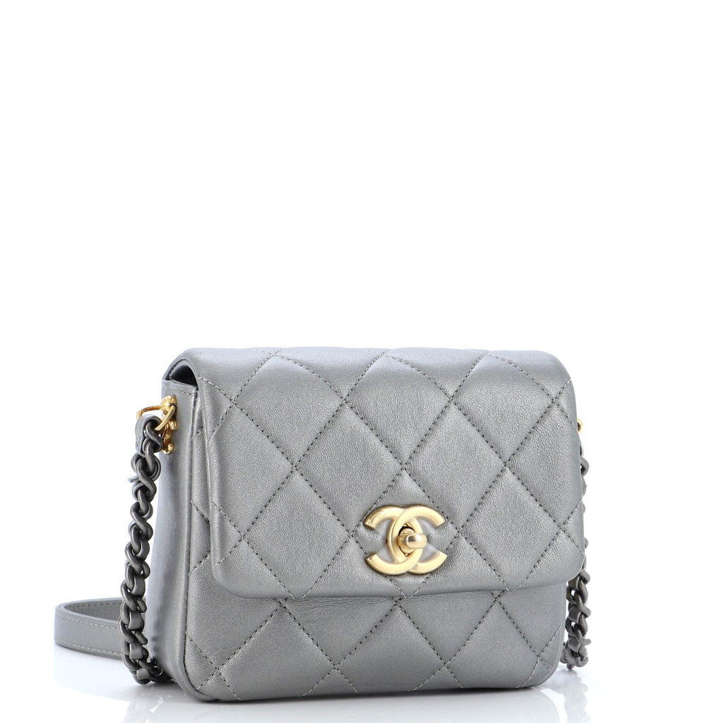 Side Note Flap Bag Quilted Lambskin Mini