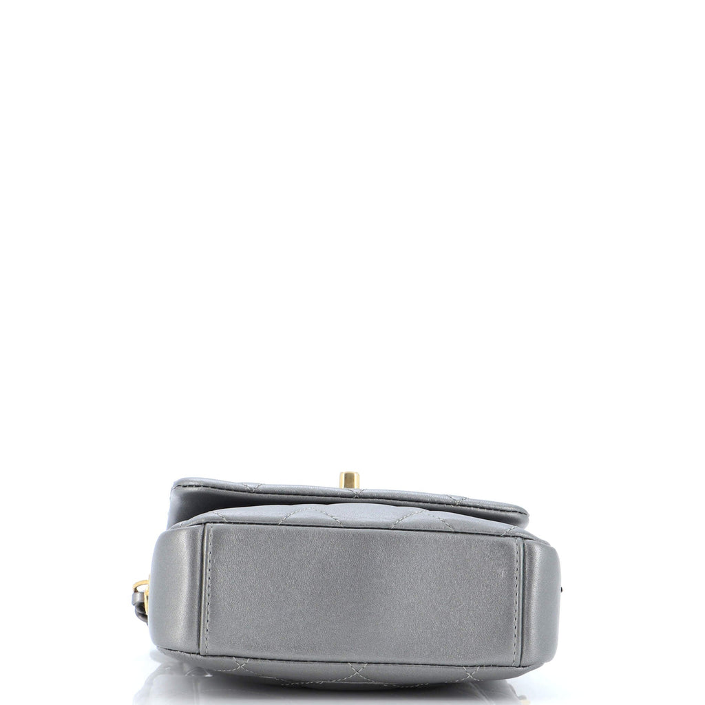 Side Note Flap Bag Quilted Lambskin Mini