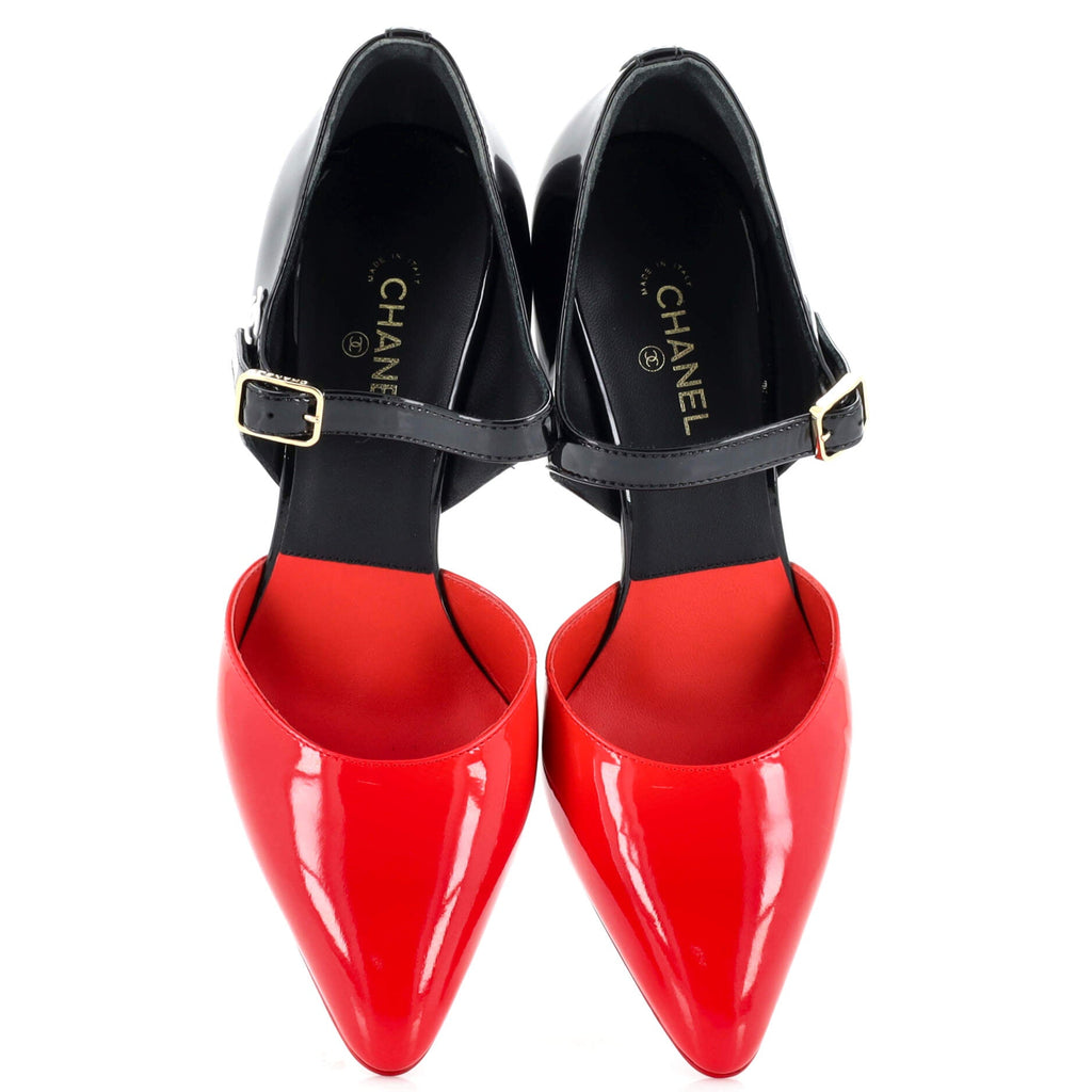 Women's CC Mary Jane Wedge Pumps Patent
