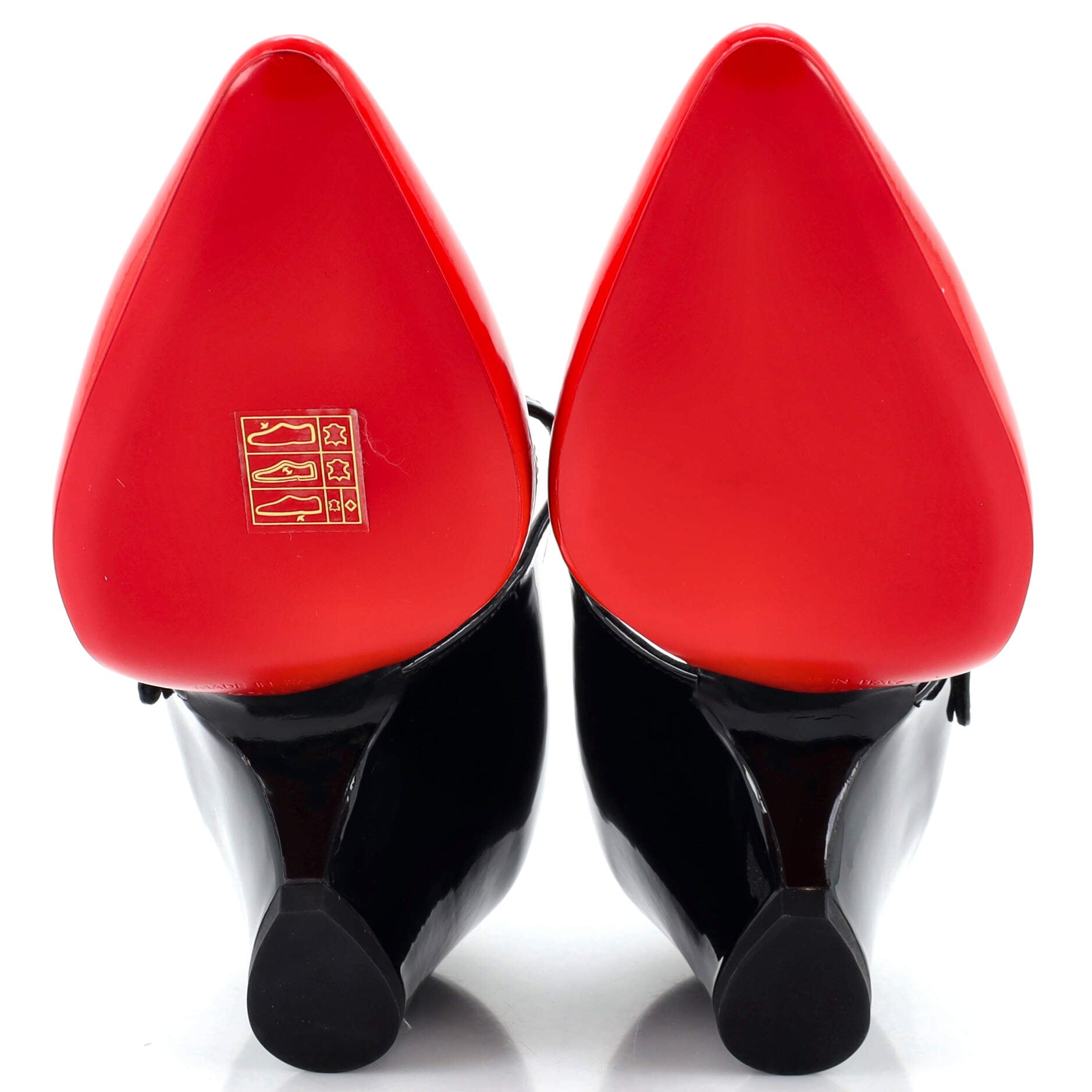 Women's CC Mary Jane Wedge Pumps Patent