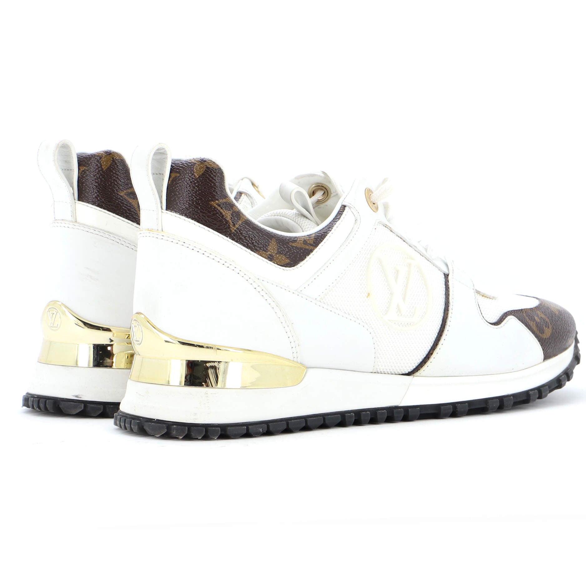Women's Run Away Sneakers Mesh with Monogram Canvas and Leather