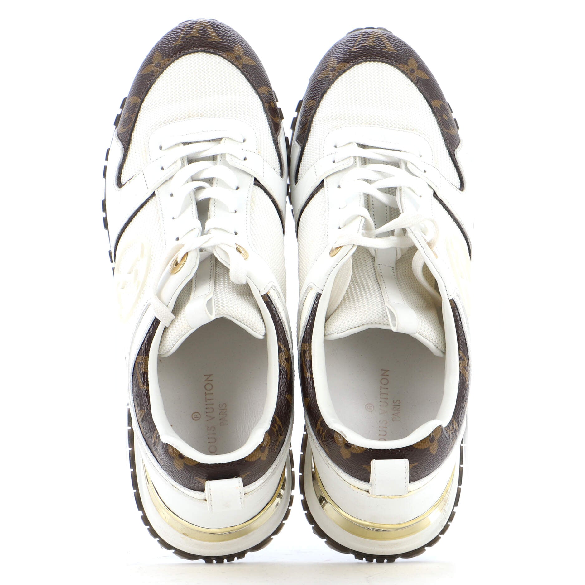 Women's Run Away Sneakers Mesh with Monogram Canvas and Leather