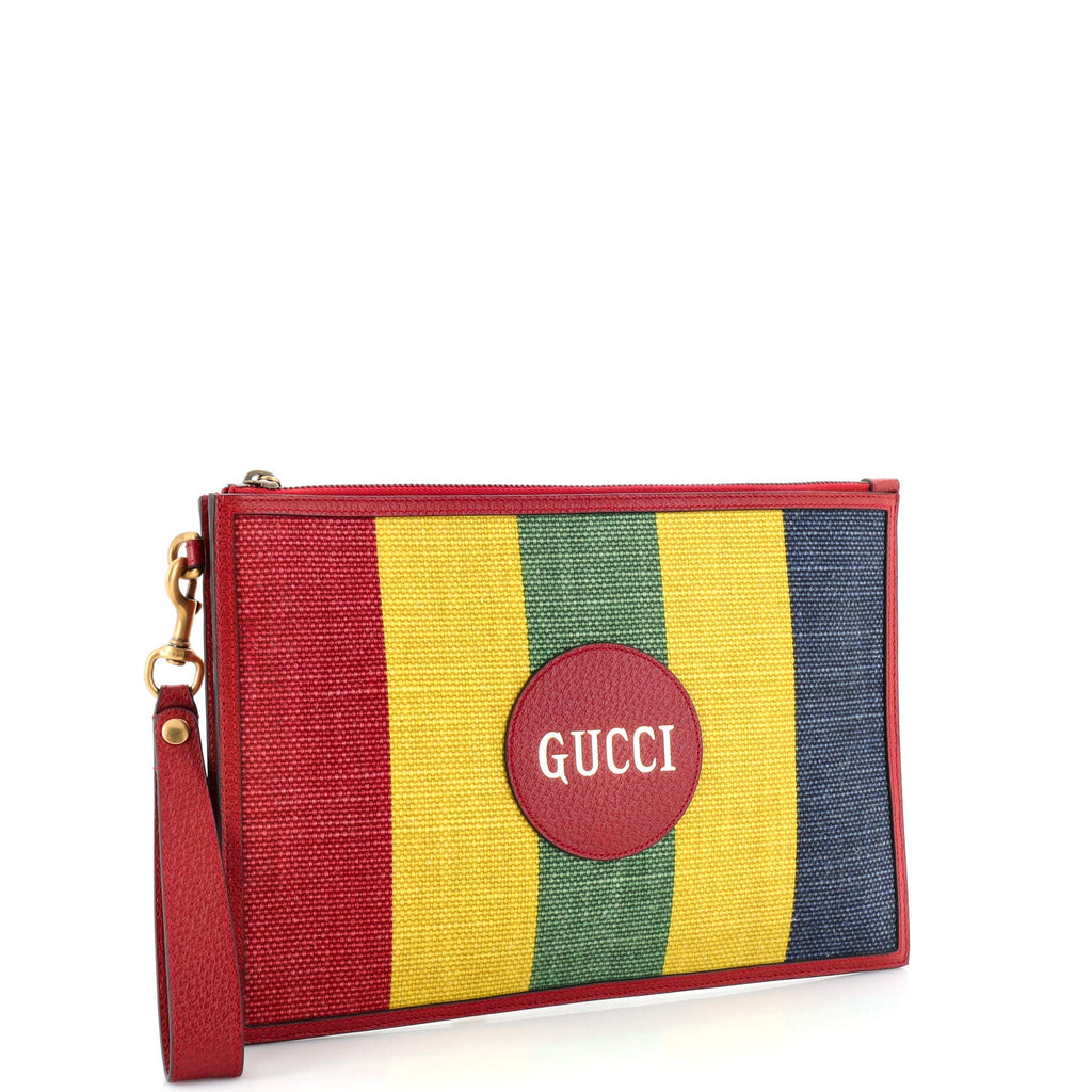 Wristlet Clutch Baiadera Striped Canvas