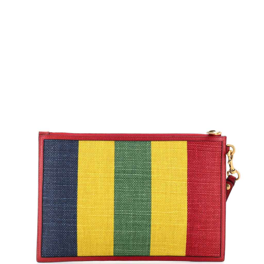 Wristlet Clutch Baiadera Striped Canvas