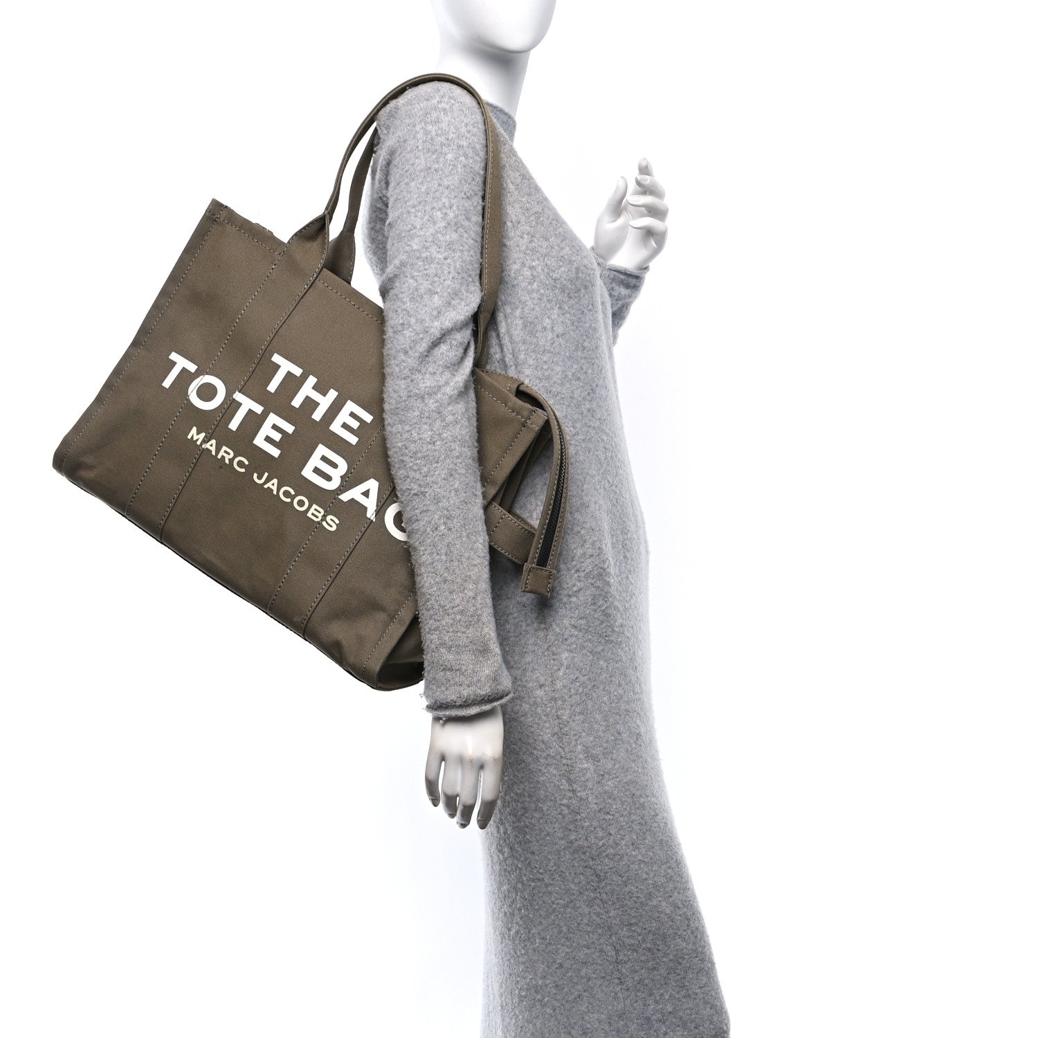 Cotton Canvas Large The Tote Bag Slate Green