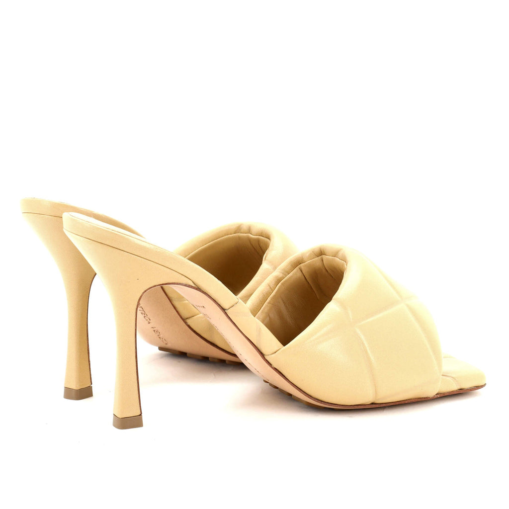 Women's Lido Heeled Sandals Quilted Embossed Leather