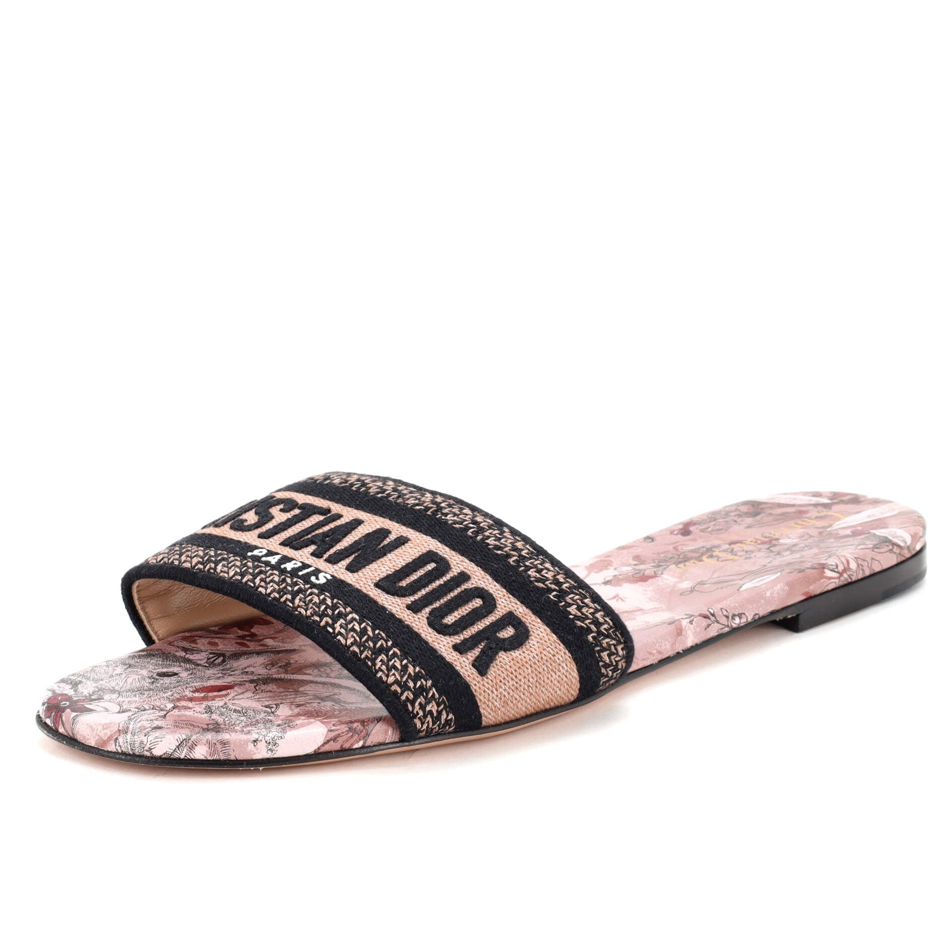 Women's Dway Flat Sandals Embroidered Canvas