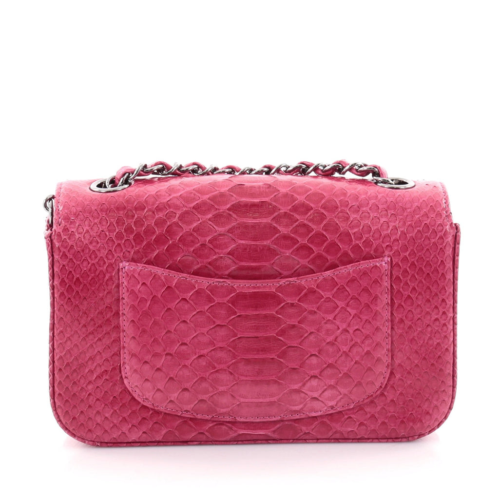 Classic Single Flap Bag Python Mini
