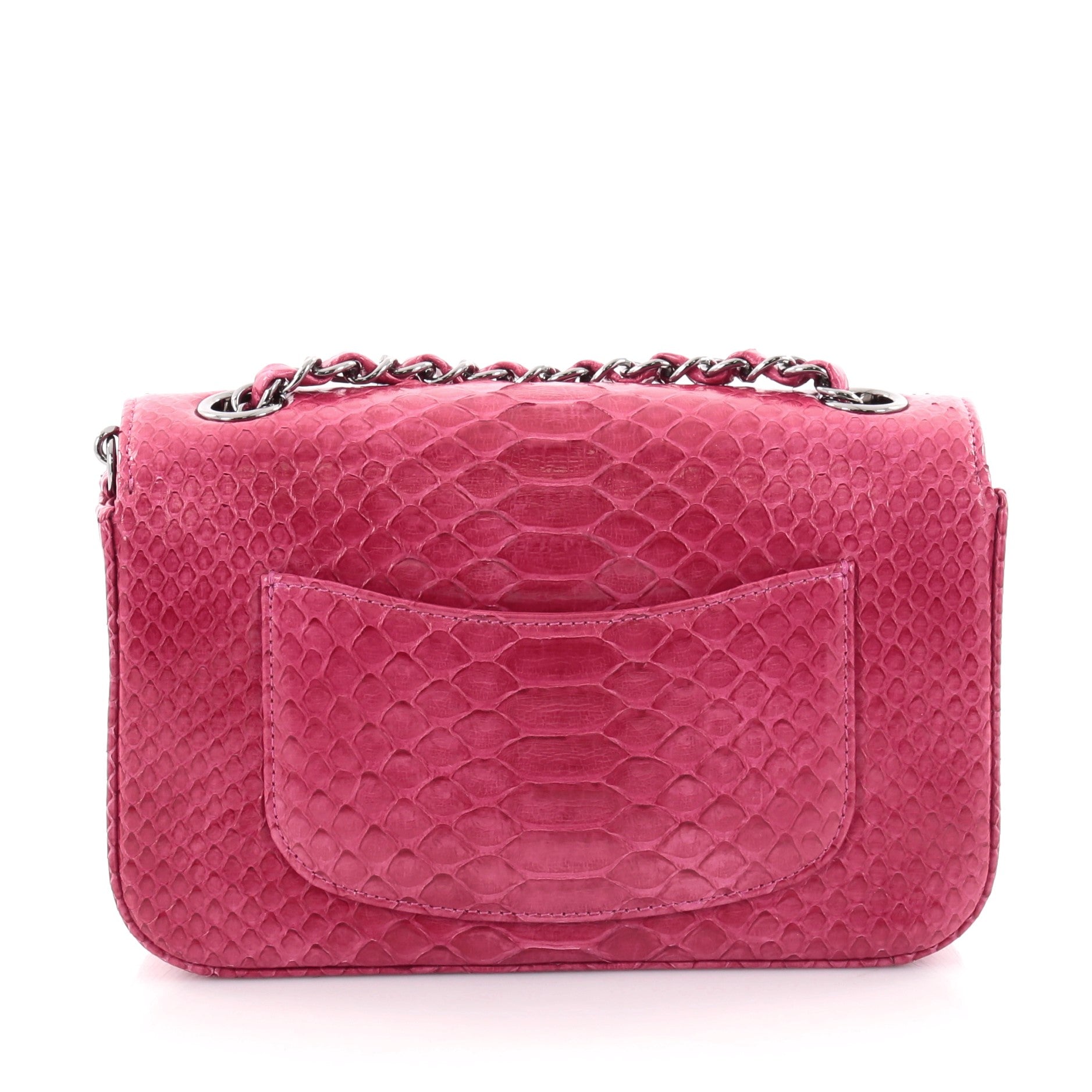 Classic Single Flap Bag Python Mini